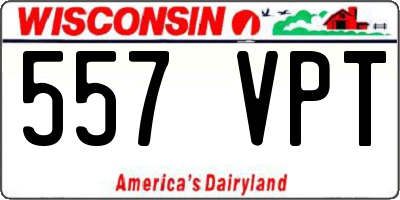 WI license plate 557VPT