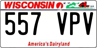 WI license plate 557VPV