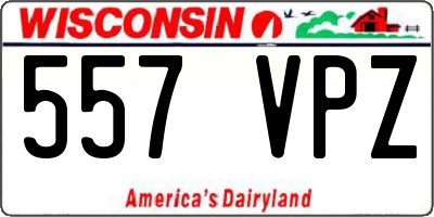WI license plate 557VPZ