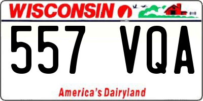 WI license plate 557VQA
