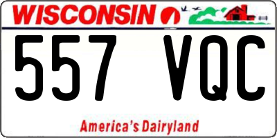 WI license plate 557VQC