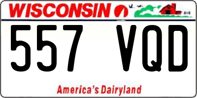 WI license plate 557VQD