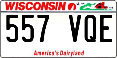 WI license plate 557VQE