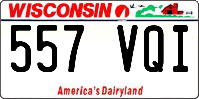 WI license plate 557VQI