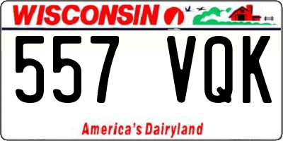 WI license plate 557VQK