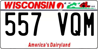 WI license plate 557VQM