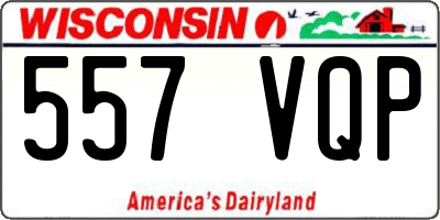 WI license plate 557VQP