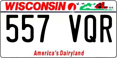 WI license plate 557VQR