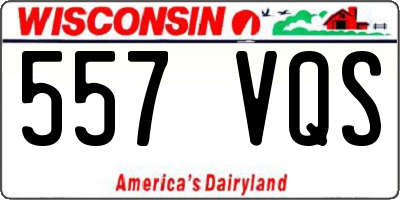 WI license plate 557VQS