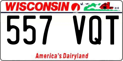 WI license plate 557VQT