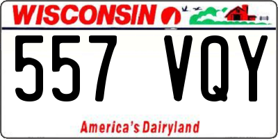 WI license plate 557VQY