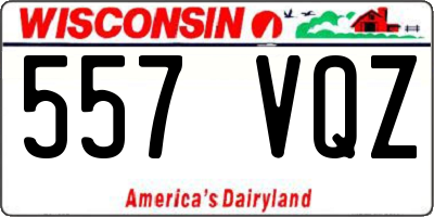 WI license plate 557VQZ