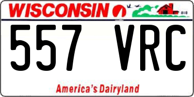 WI license plate 557VRC