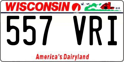 WI license plate 557VRI