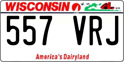 WI license plate 557VRJ