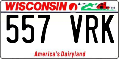 WI license plate 557VRK