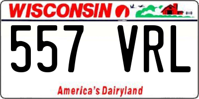 WI license plate 557VRL