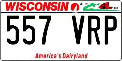 WI license plate 557VRP
