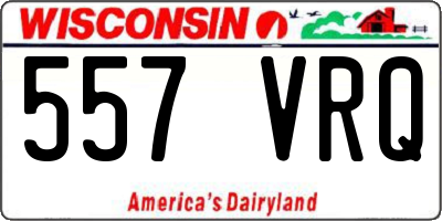 WI license plate 557VRQ