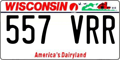 WI license plate 557VRR