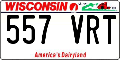 WI license plate 557VRT