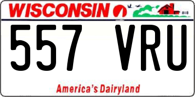 WI license plate 557VRU