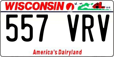WI license plate 557VRV