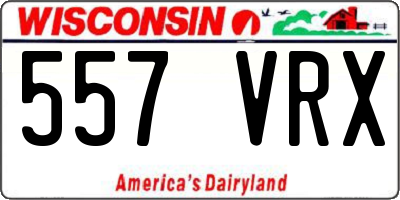 WI license plate 557VRX