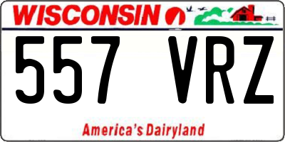 WI license plate 557VRZ