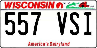WI license plate 557VSI