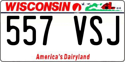 WI license plate 557VSJ