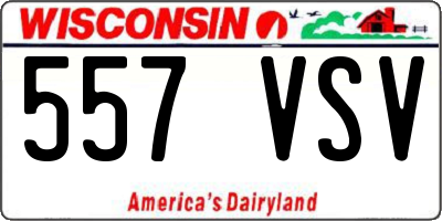 WI license plate 557VSV