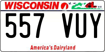 WI license plate 557VUY