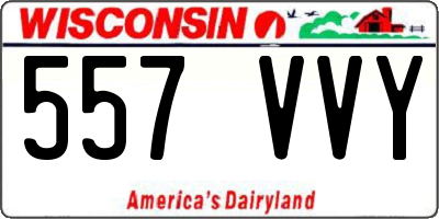 WI license plate 557VVY
