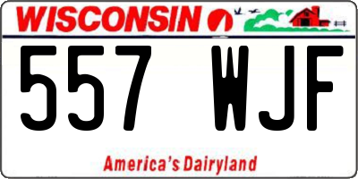WI license plate 557WJF