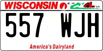 WI license plate 557WJH