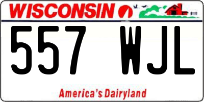 WI license plate 557WJL