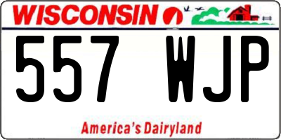 WI license plate 557WJP