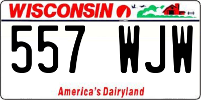 WI license plate 557WJW