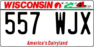 WI license plate 557WJX