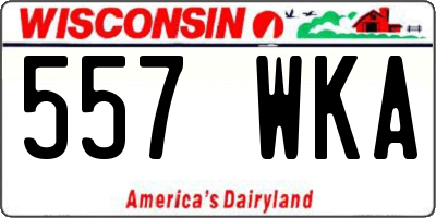 WI license plate 557WKA