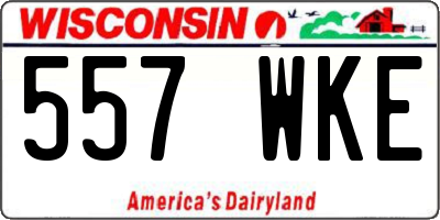 WI license plate 557WKE