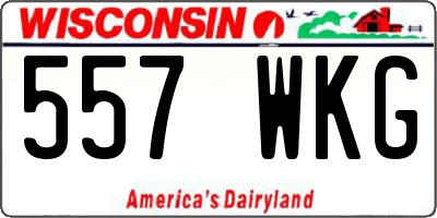 WI license plate 557WKG