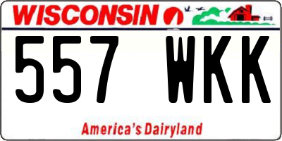 WI license plate 557WKK