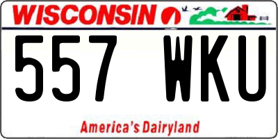 WI license plate 557WKU