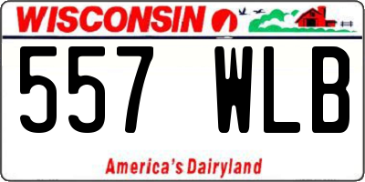 WI license plate 557WLB