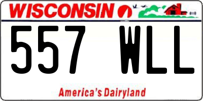 WI license plate 557WLL