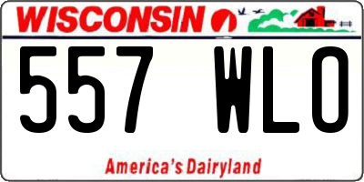 WI license plate 557WLO