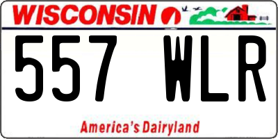 WI license plate 557WLR