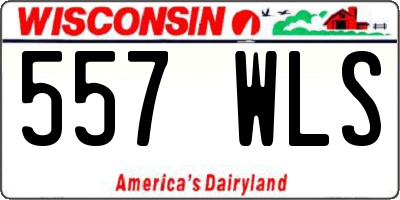 WI license plate 557WLS
